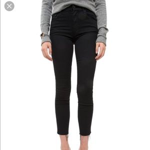 Mother high waisted looker ankle fray